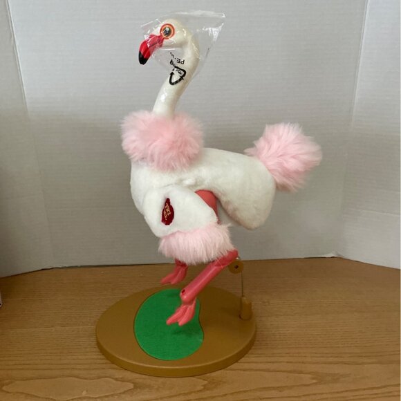 Vtg Chain Fong Dancing Flamingo Plush Toy Musical Movement Very Rare SEE VIDEO - Picture 4 of 13